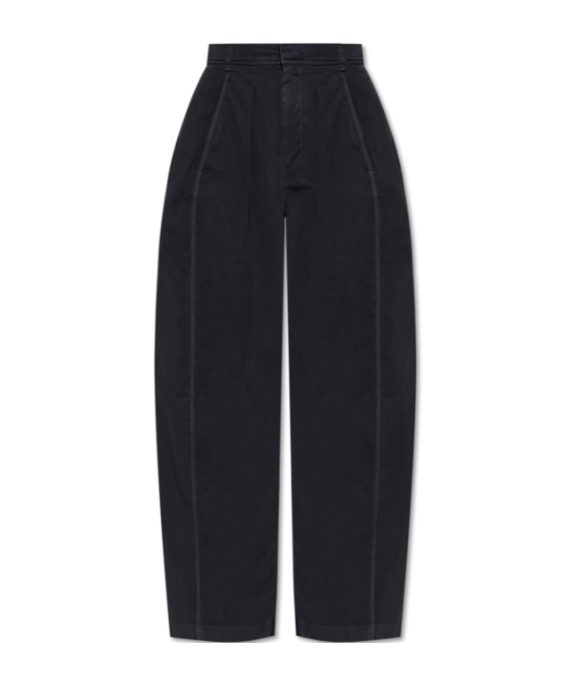 Lemaire Cotton Trousers In Black