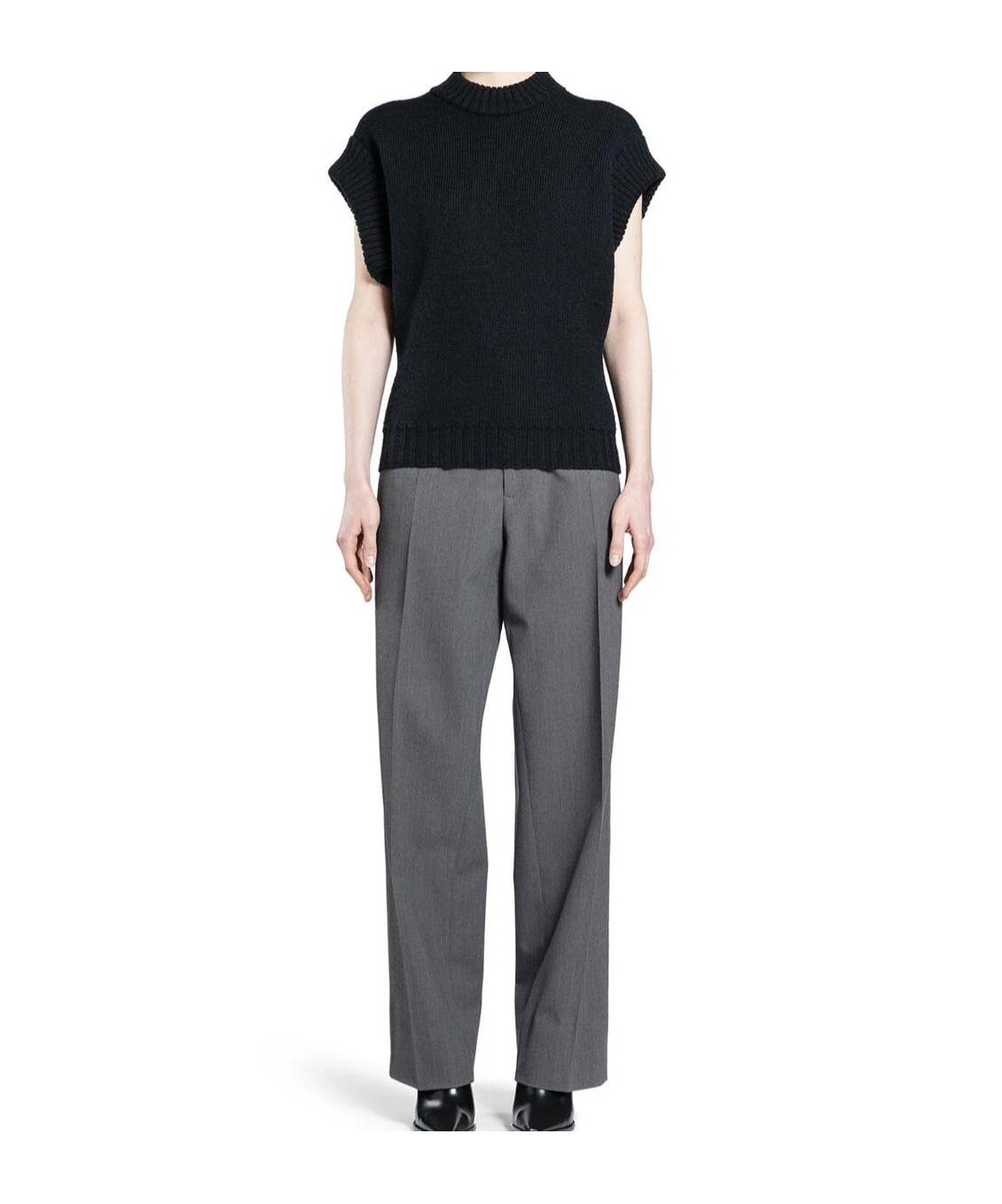 Bottega Veneta Round Neck Sweater In Black