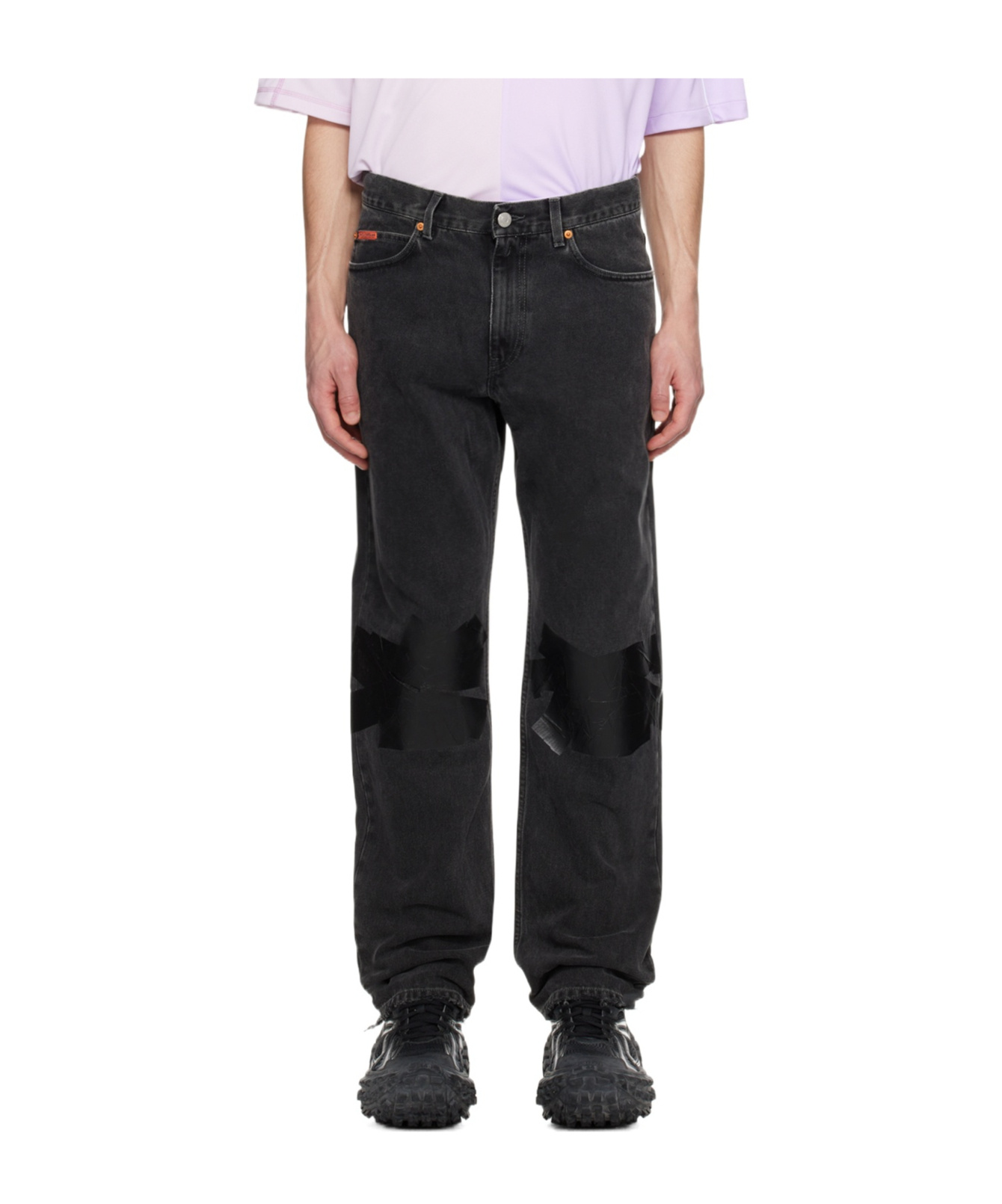 Martine Rose Belt-strap Jeans In Black