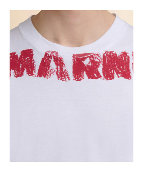 Marni Logo T-shirt In White