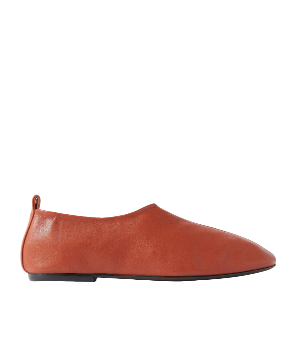 Dries Van Noten Leather Flats In Brown