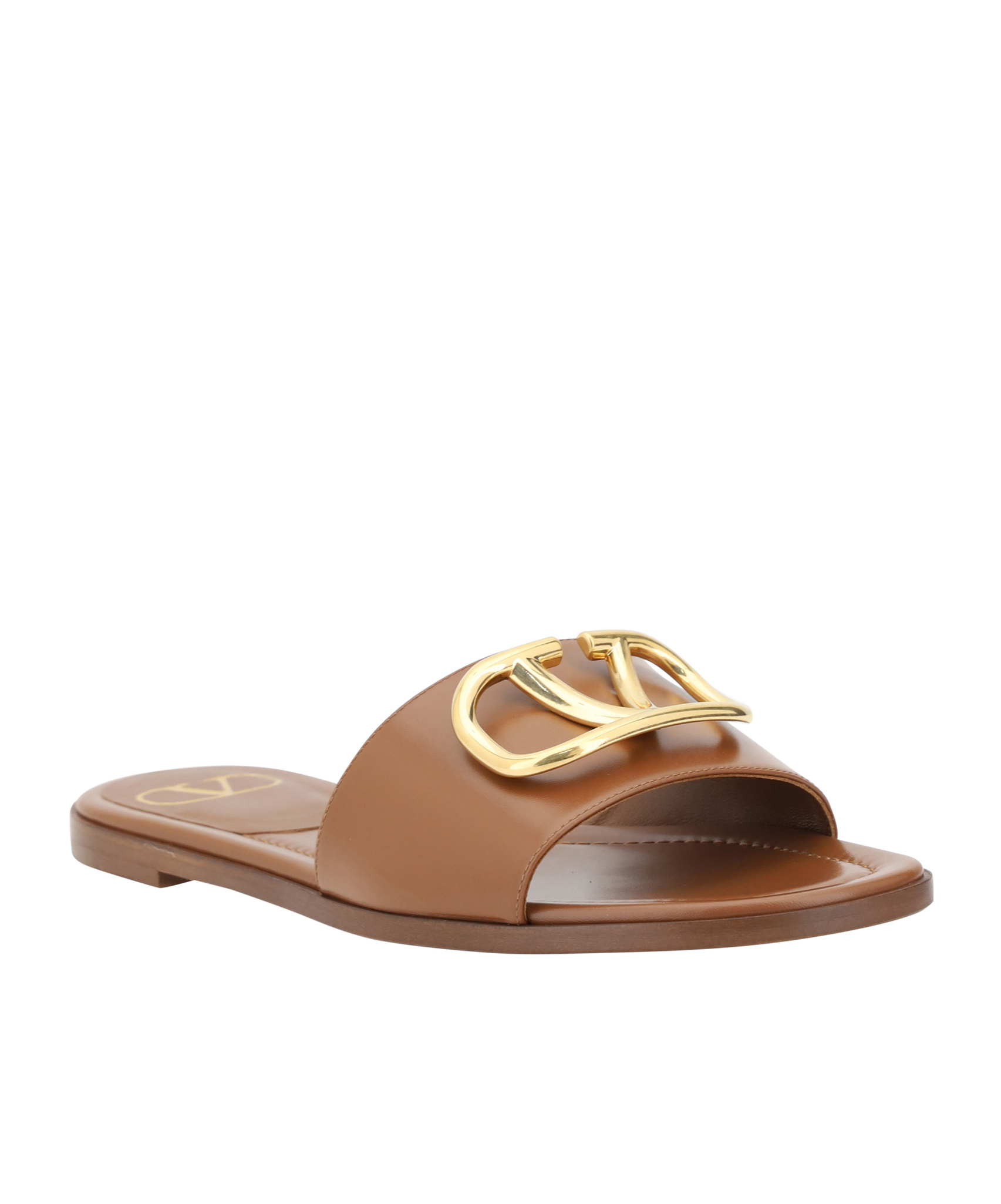 Valentino Vlogo Sandals In Brown