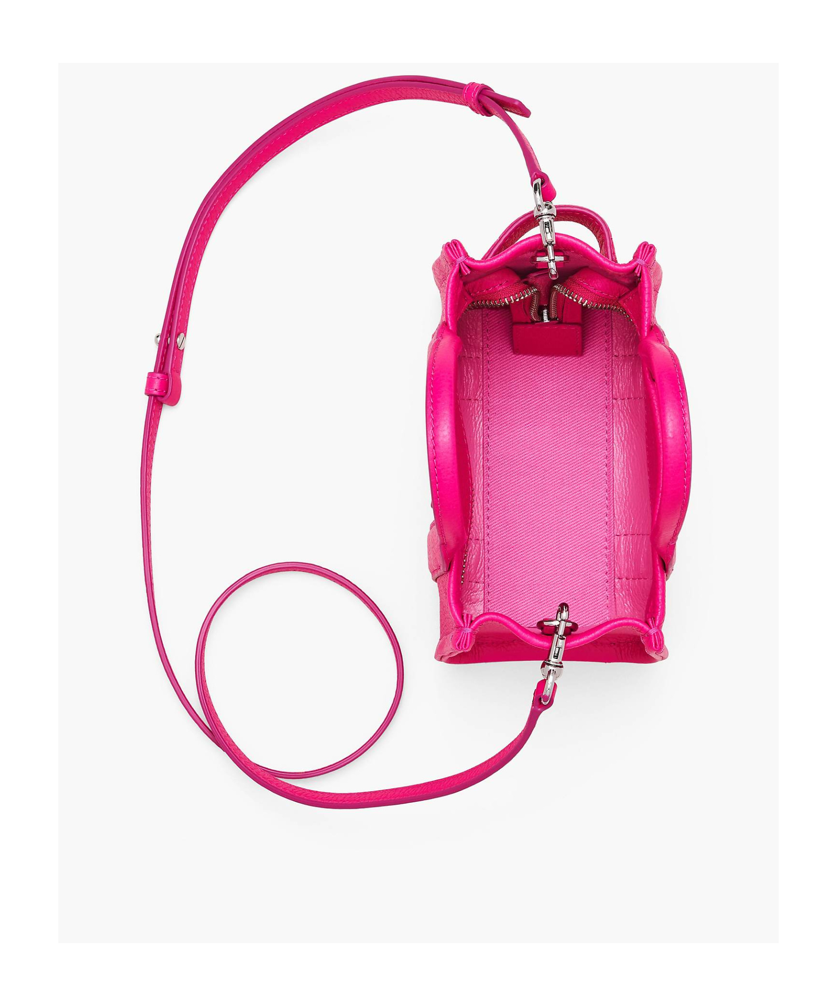 Marc Jacobs The Leather Mini Tote Bag In Pink