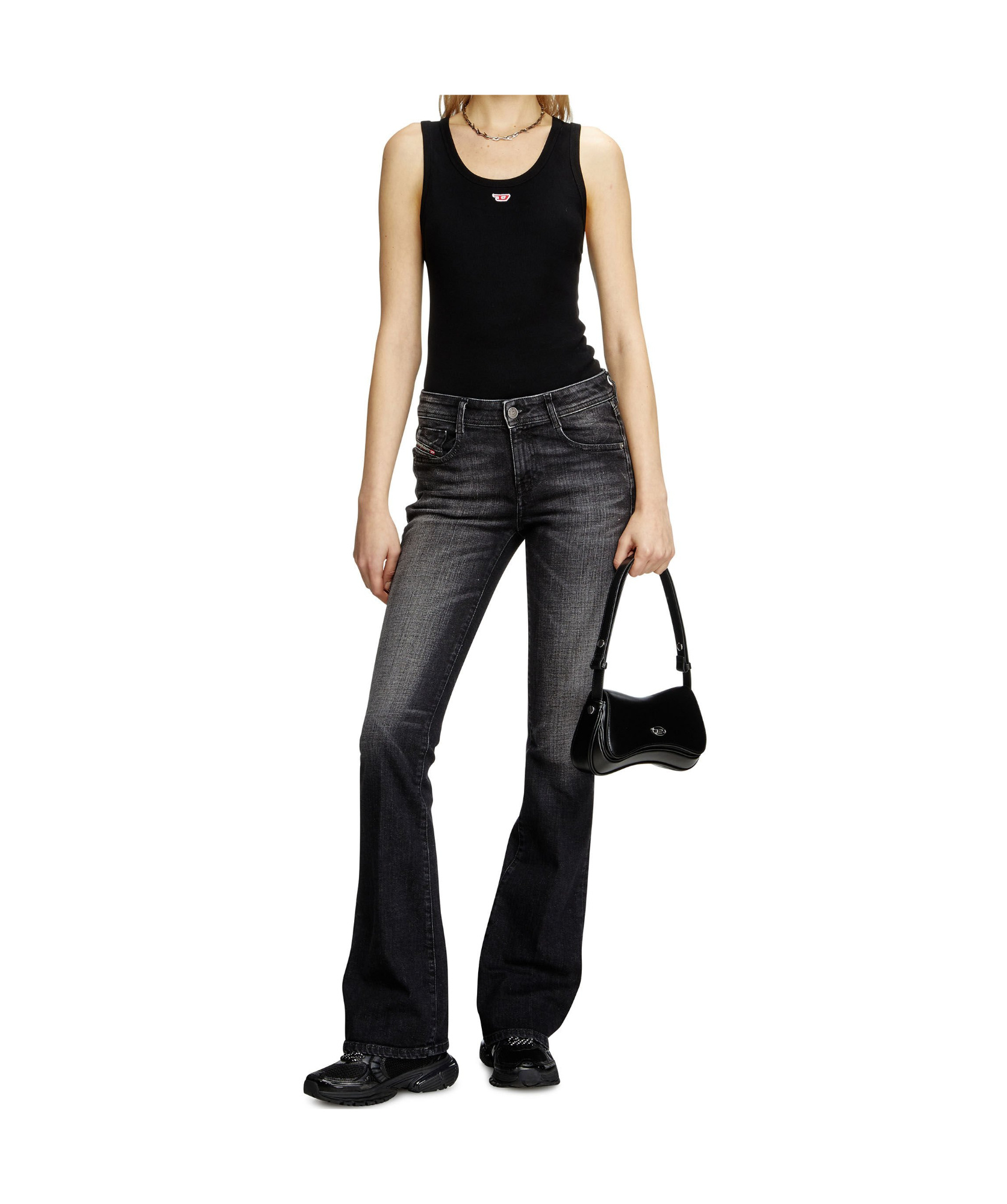Diesel Womens 02 1969 D-ebbey Boot-cut Denim Jeans In Black