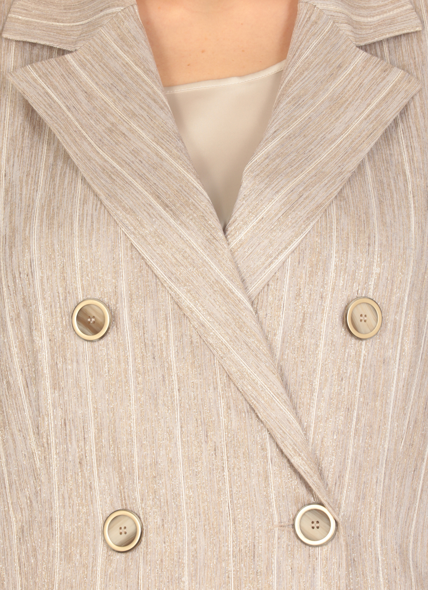 D Exterior D. Exterior Gold Viscose Blend Blazer In Neutral