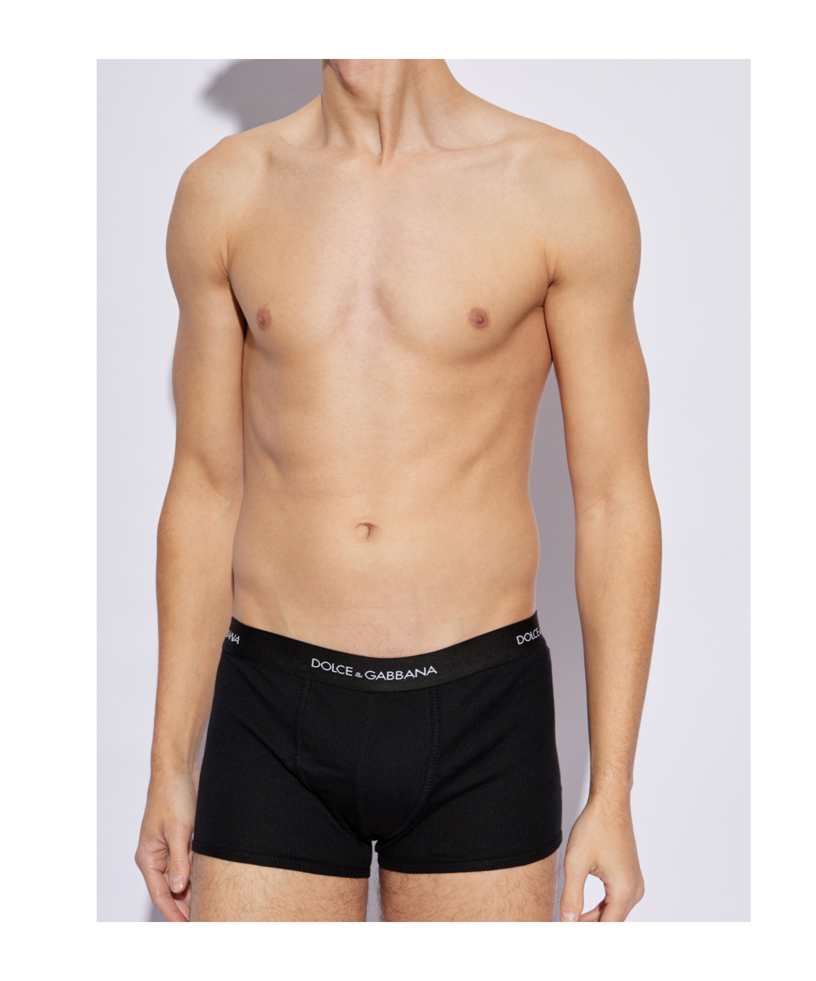 Dolce & Gabbana Pack Of Two Logo Cotton-blend Jersey Boxer Briefs In Black