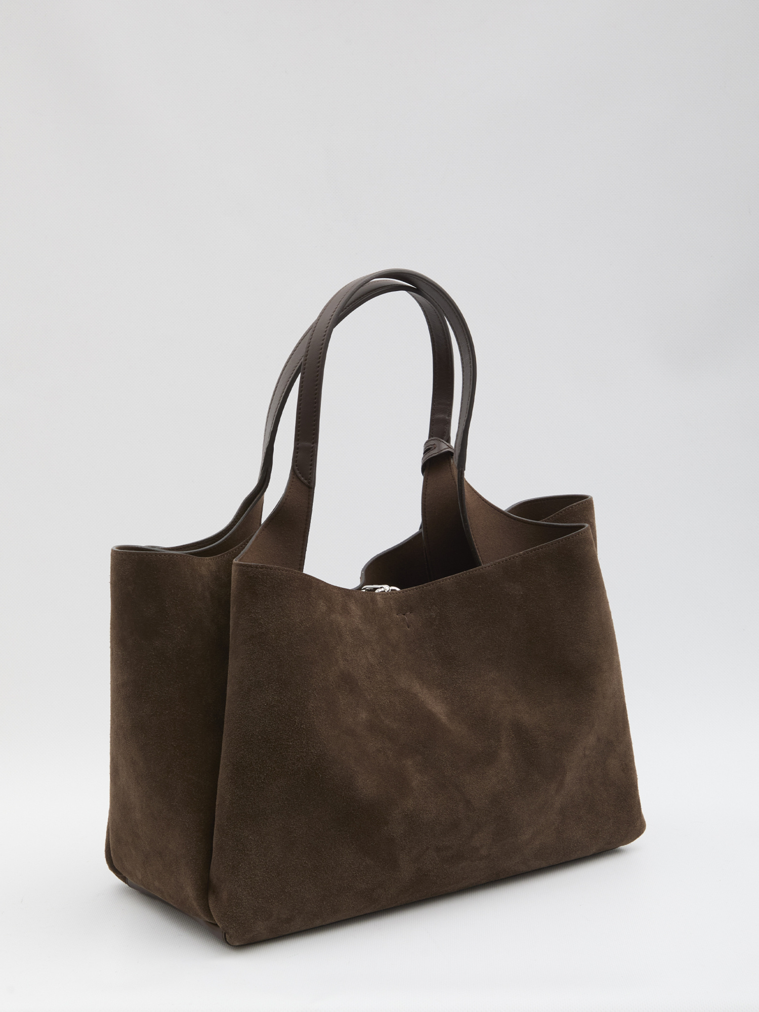 Tod's Medium Double Handle Shopping Bag In Brown