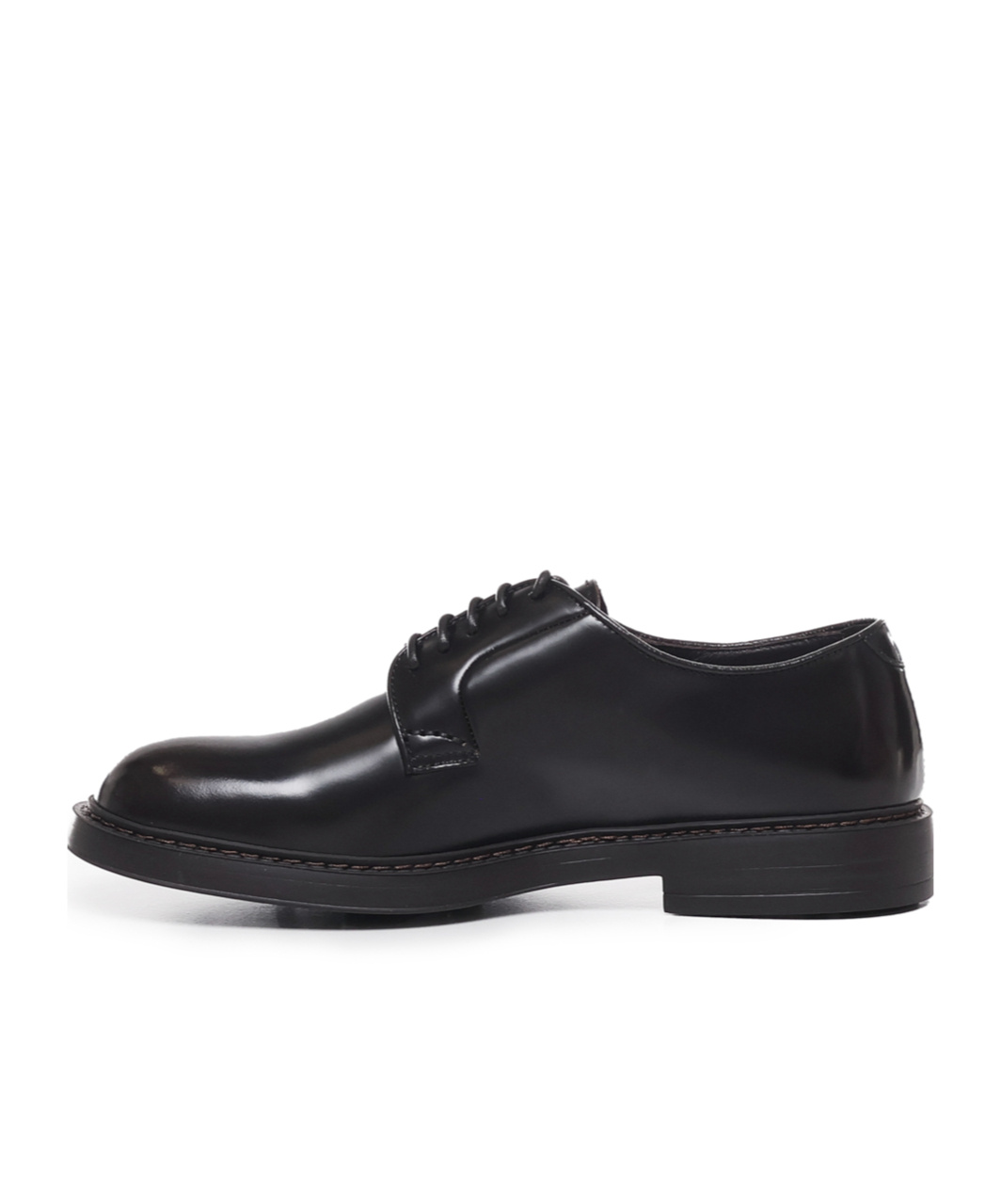 Doucal's Almond-toe Leather Derby Shoes In Black