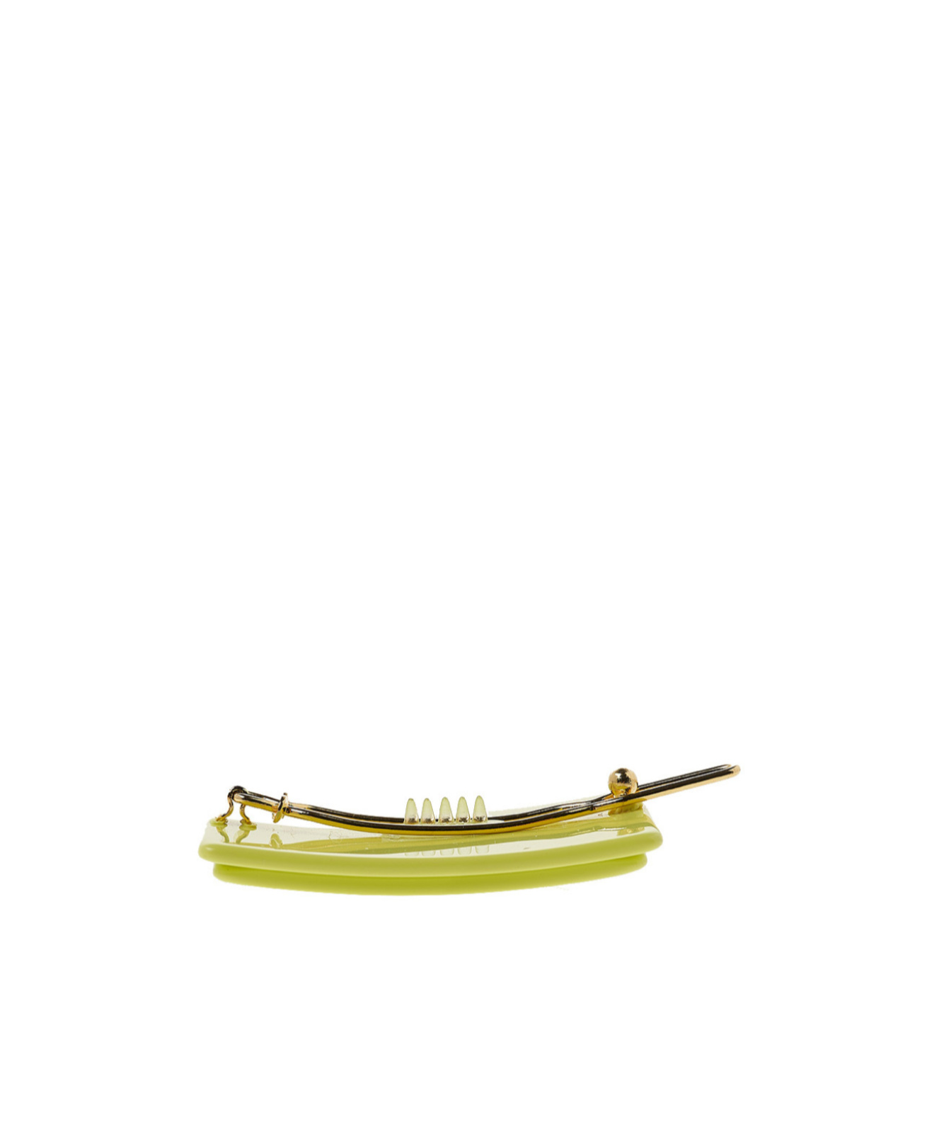 Fendi Logo Rectangular Hair Clip In Green