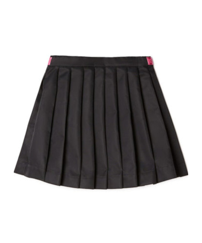 Off-white Logo-belt Pleated Skirt In Black