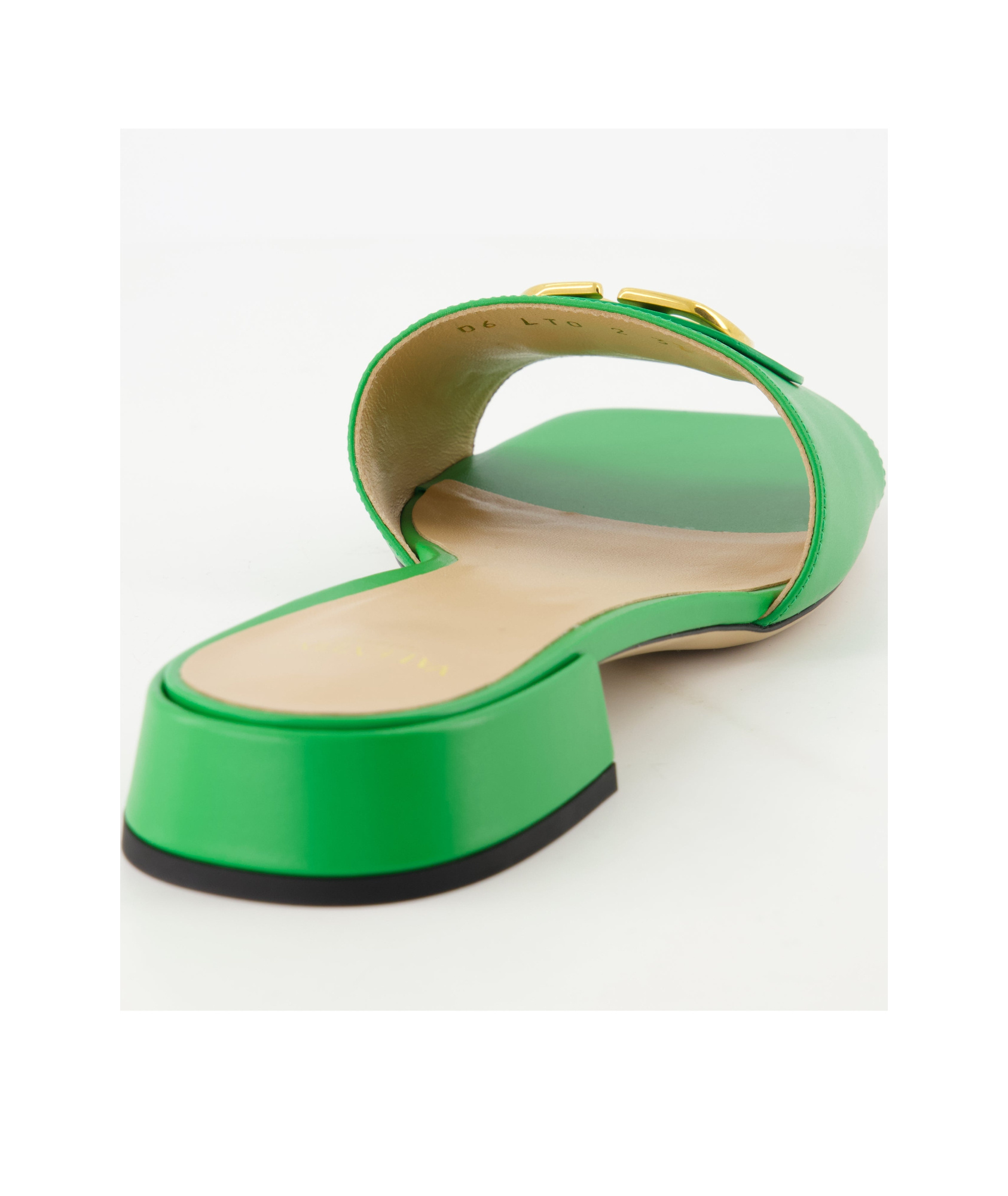 Valentino Vlogo Slippers In Green