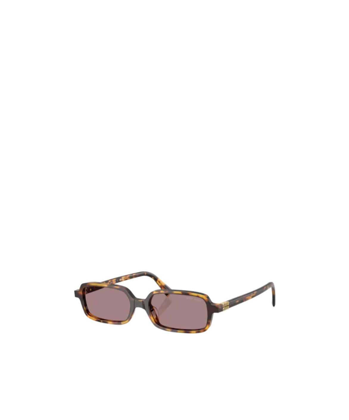 Shop Miu Miu Logo Sunglasses In Nude