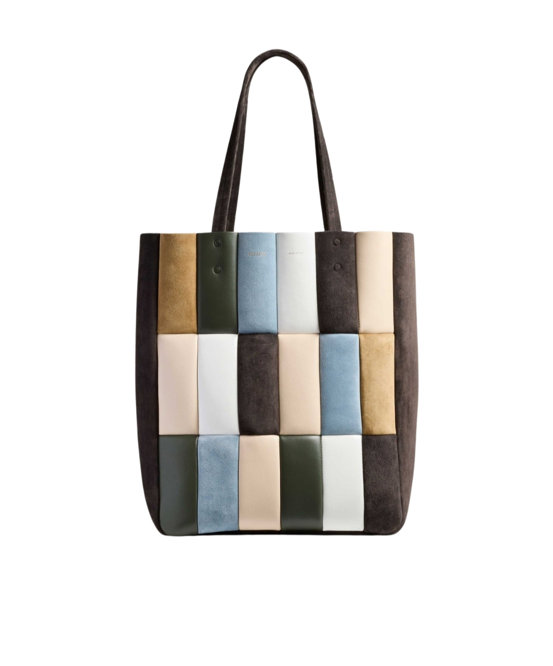 Khaite Zoe Patchwork Suede Tote Bag In Black