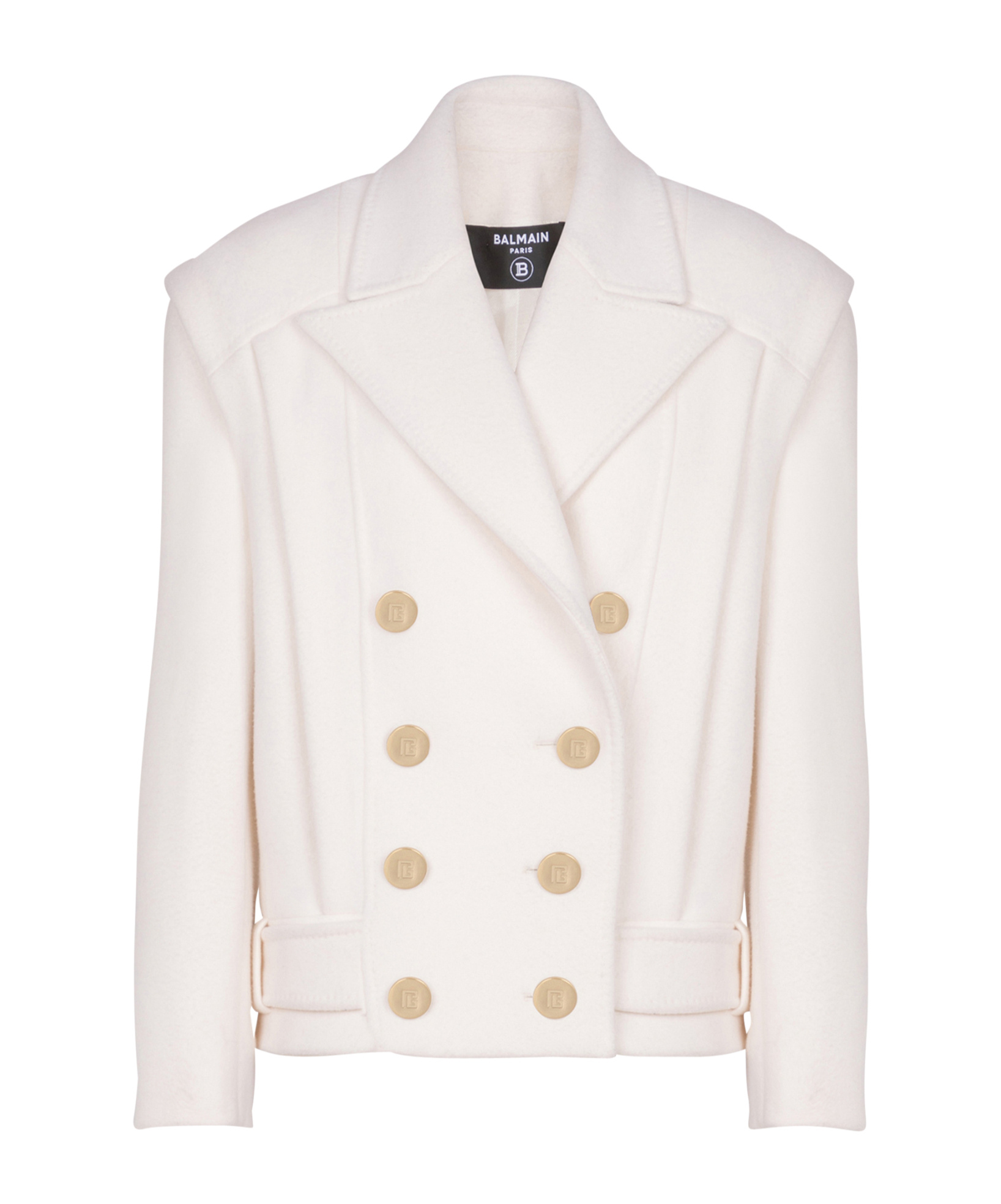 Balmain Cropped Cashmere Reefer Jacket