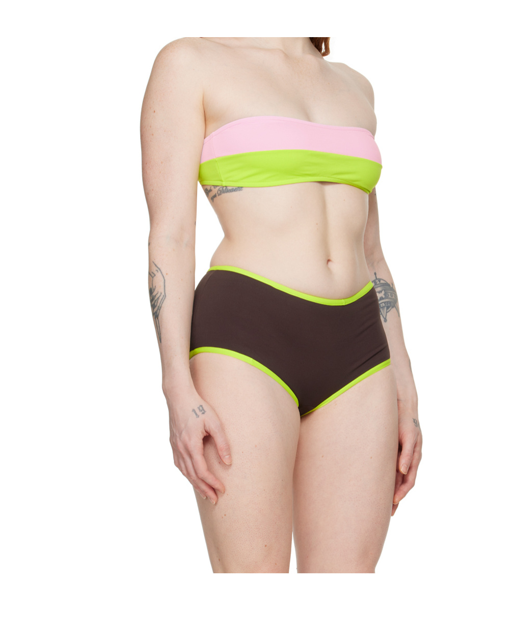 Gimaguas Pink & Green Lanai Bikini Top In Pink