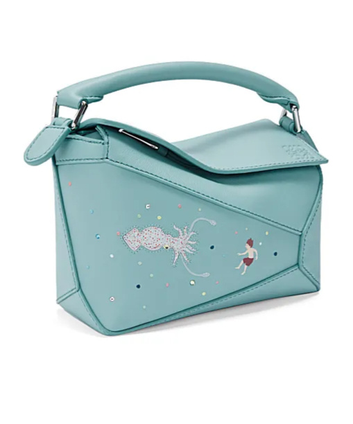 Loewe Squid Mini Shoulder Bag In Blue