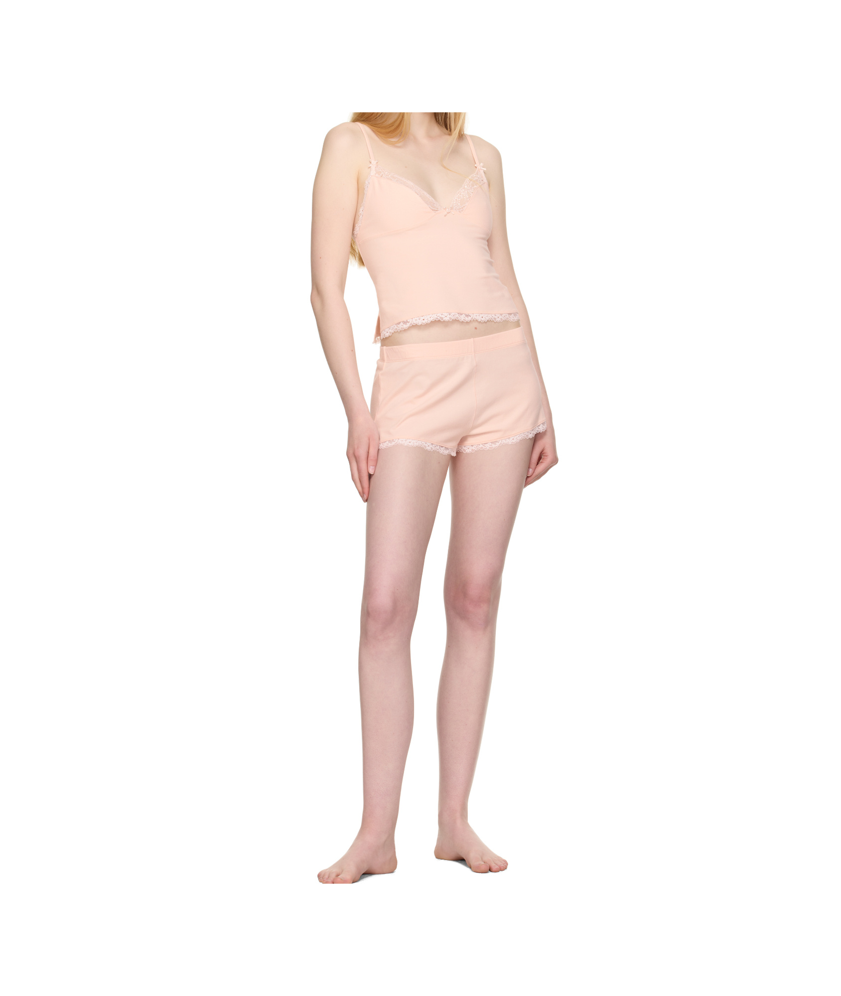 Skims Lace Panel Pajama Set