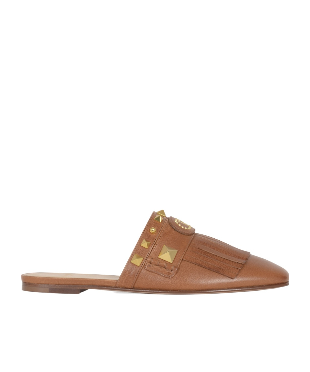 Valentino Flat Slippers In Brown