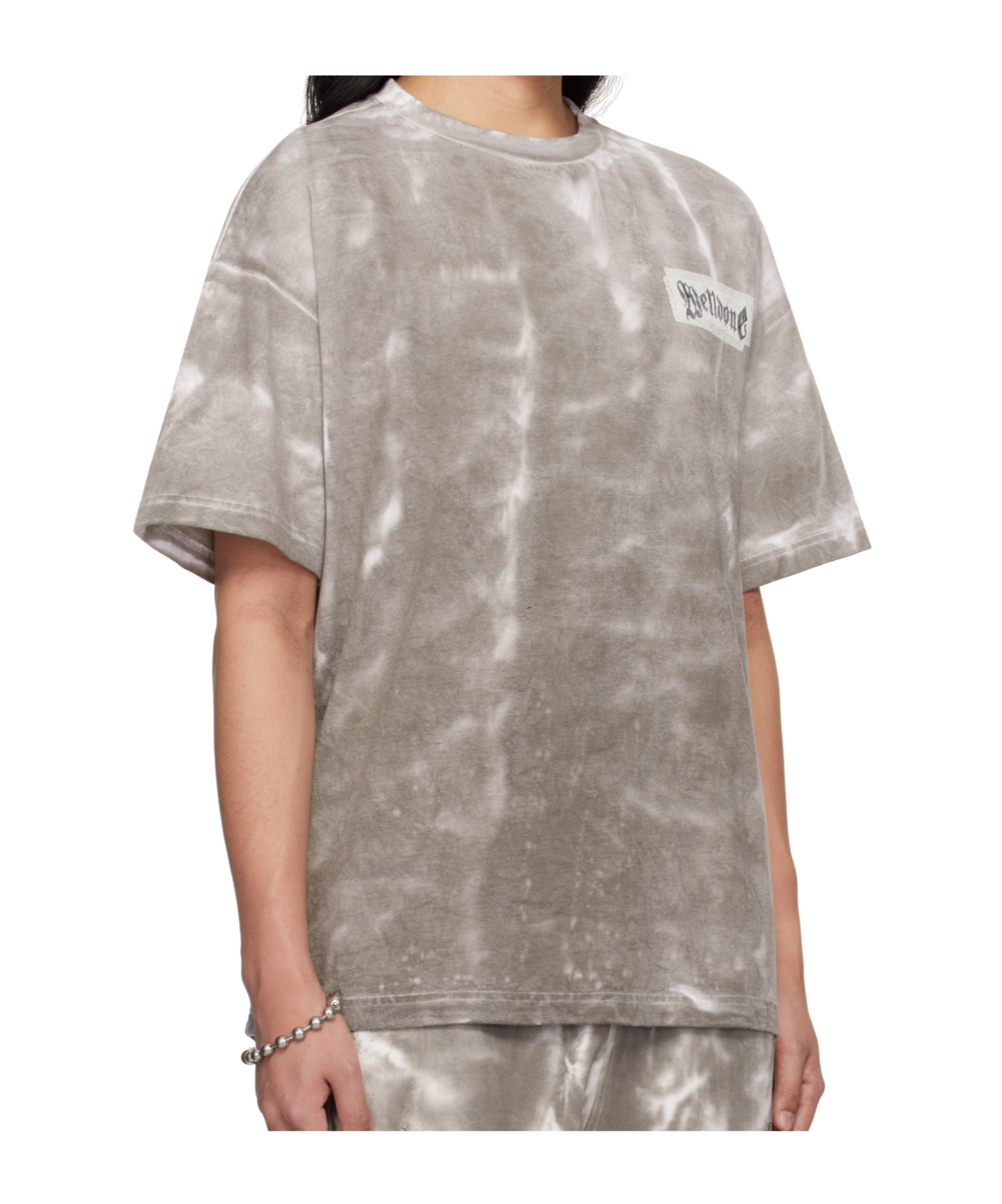 We11 Done Crew Neck T-shirt In Gray