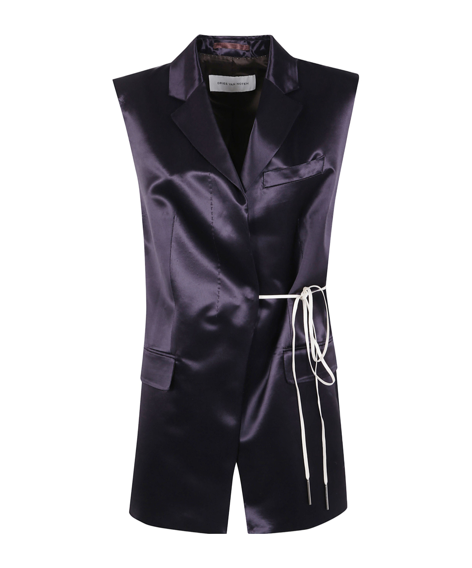 Dries Van Noten Lapel Vest In Purple