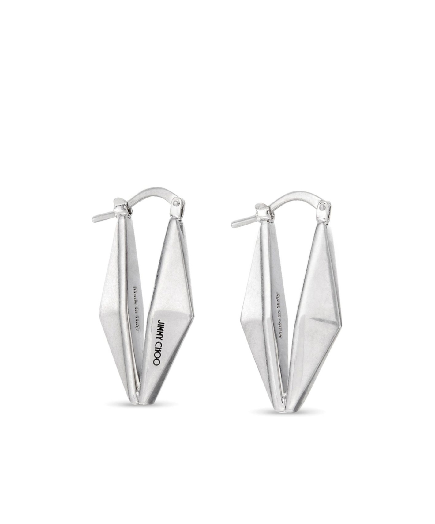 JIMMY CHOO JIMMY CHOO DIAMOND LOGO ENGRAVED EARRINGS