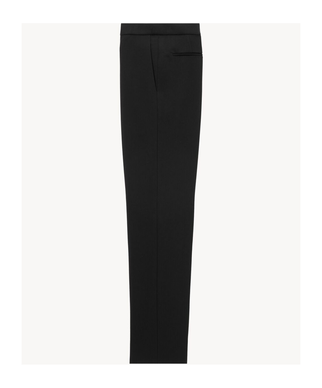 Saint Laurent Pure Wool Trousers In Black