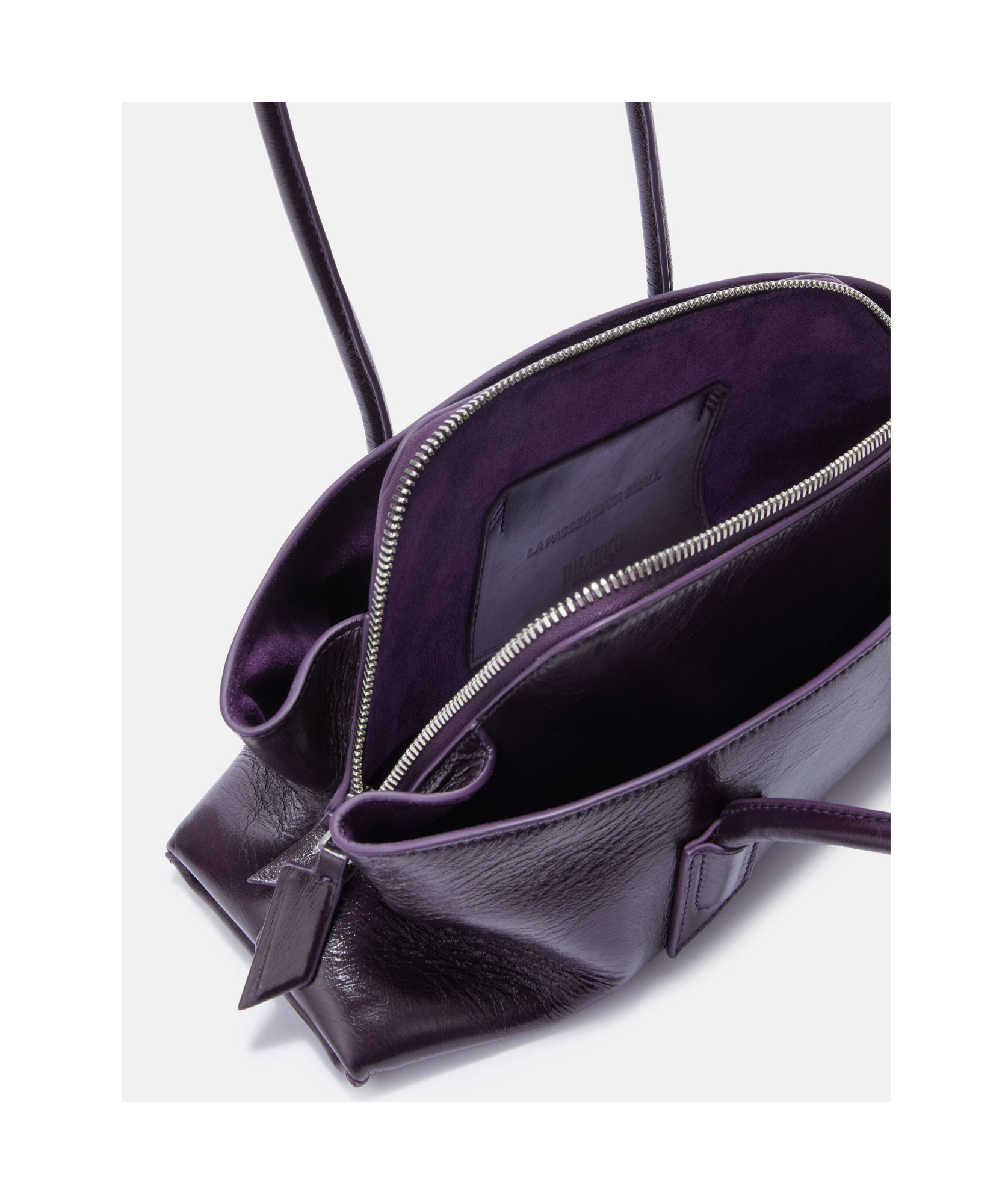 Attico ''la Passeggiata Small'' Dark Violet Top Handle