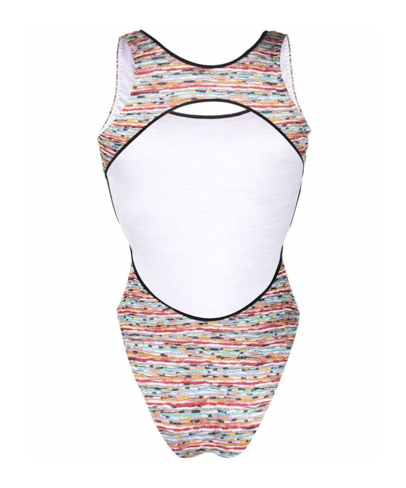 Missoni Fine-knit Swimsuit In White