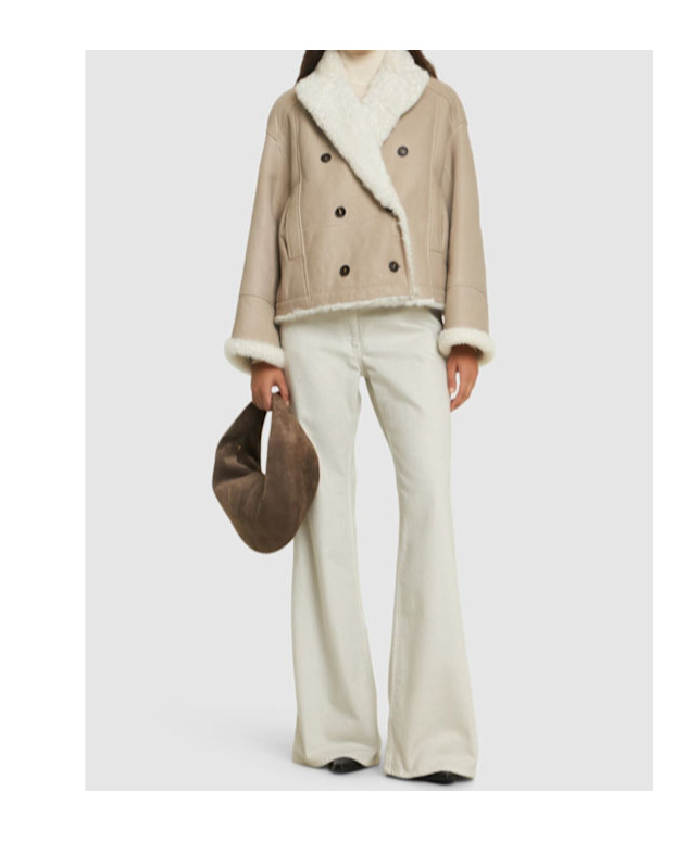 Brunello Cucinelli Long-sleeved Leather Jacket