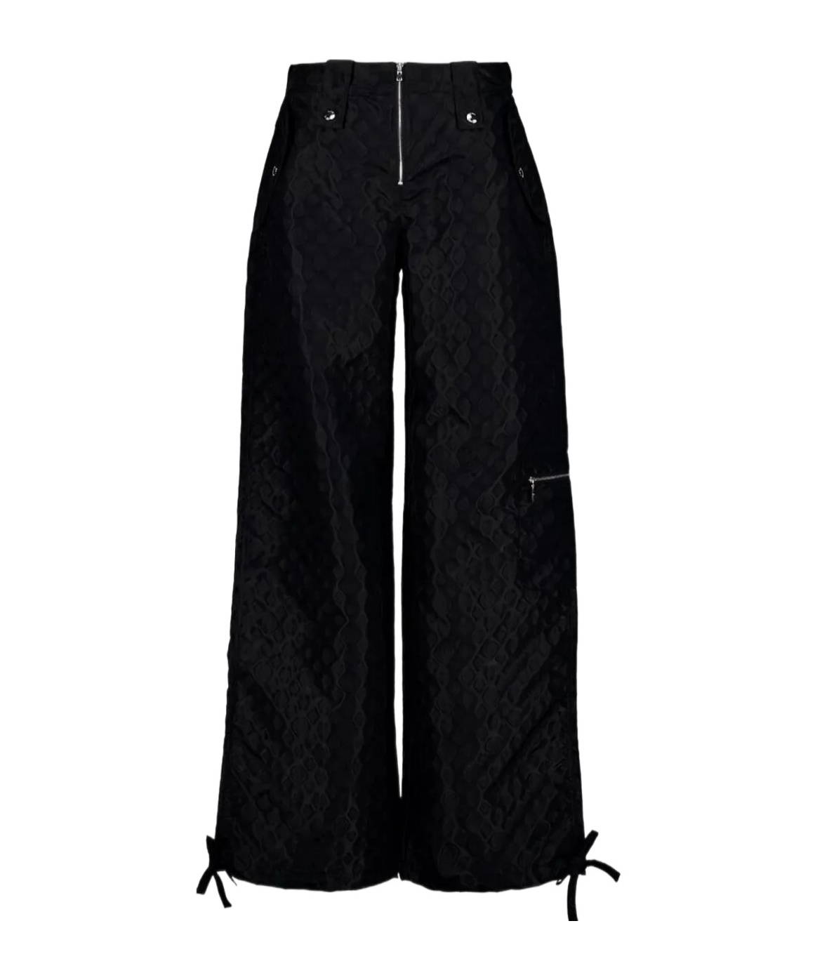 Casablanca Women Pants With Monogram Tie Detail In Black