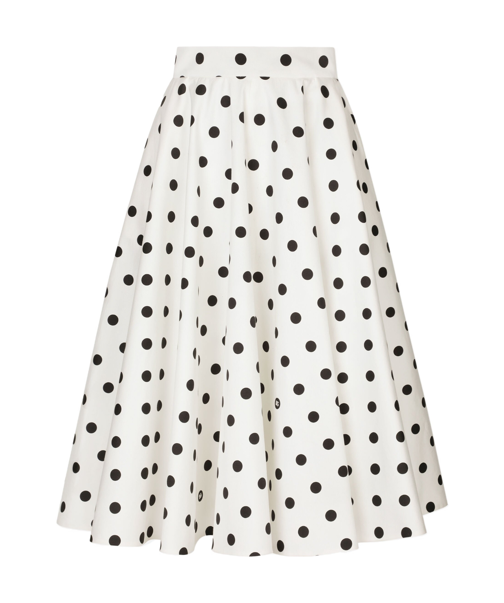 DOLCE & GABBANA POLKA-DOT MIDI SKIRT
