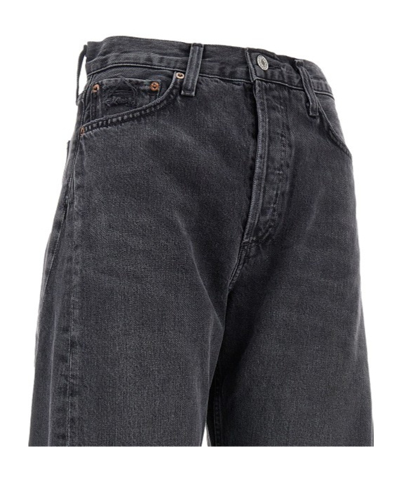 Agolde High-waisted Straight-leg Jeans In Black