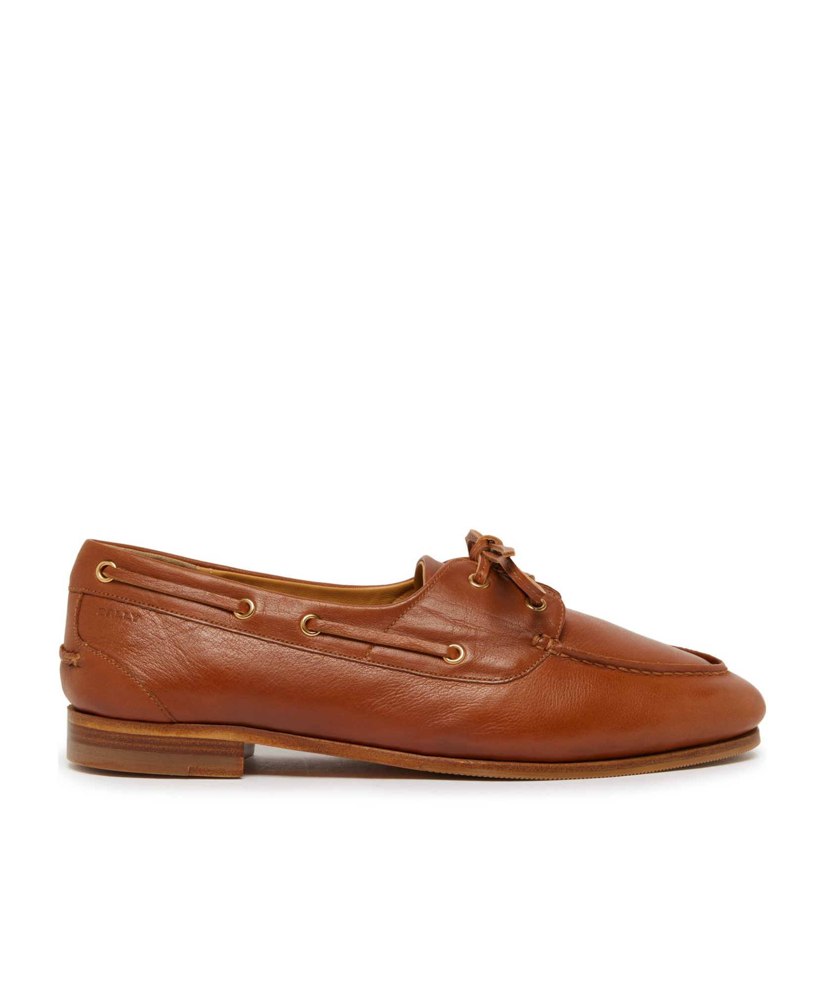 Bally Round Toe Flat Shoes In Brown