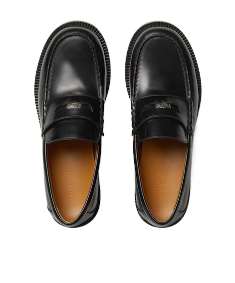 Gucci Men's Loafer With Removable Detail In Black