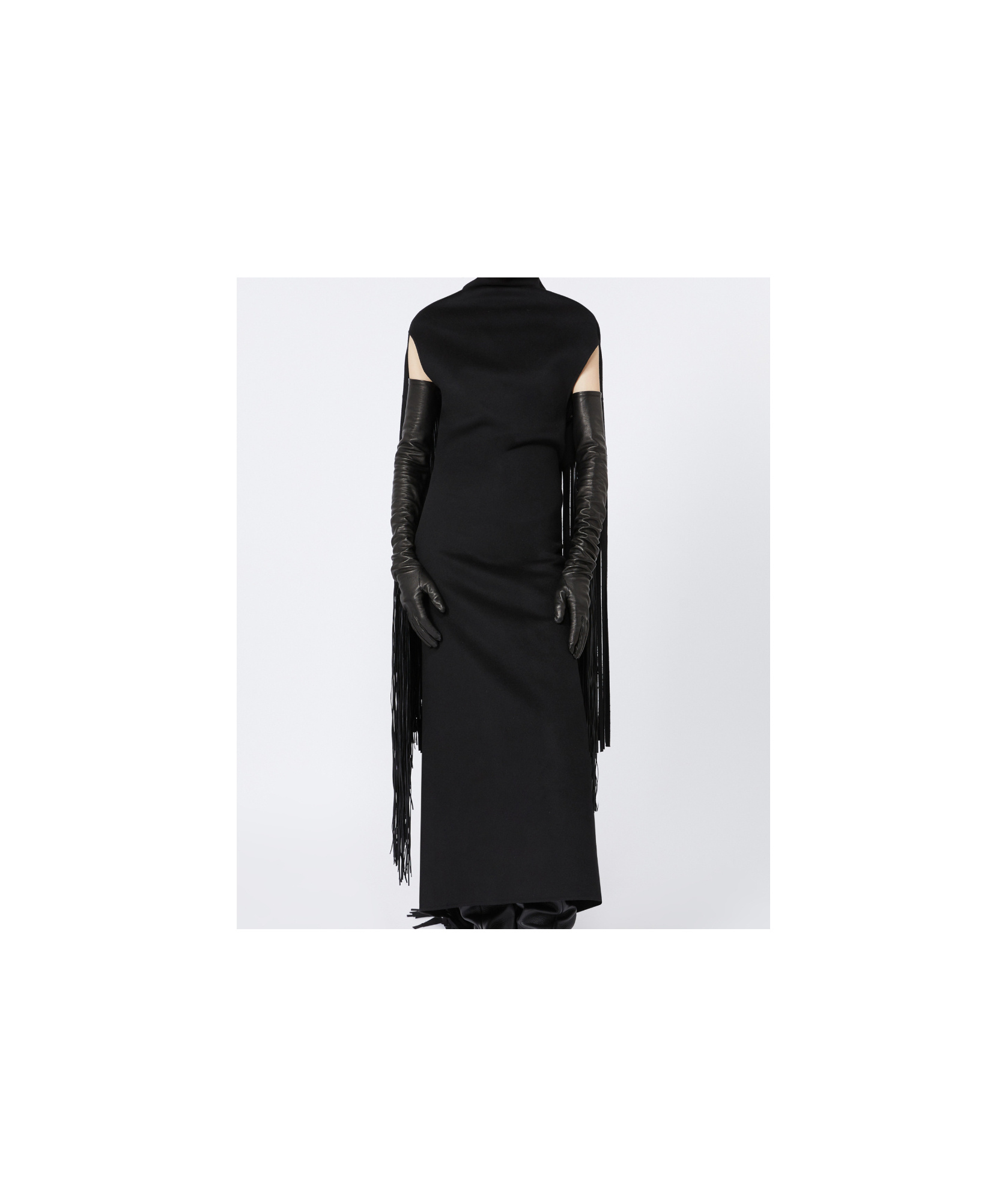 Sportmax Fringed Gloves In Black