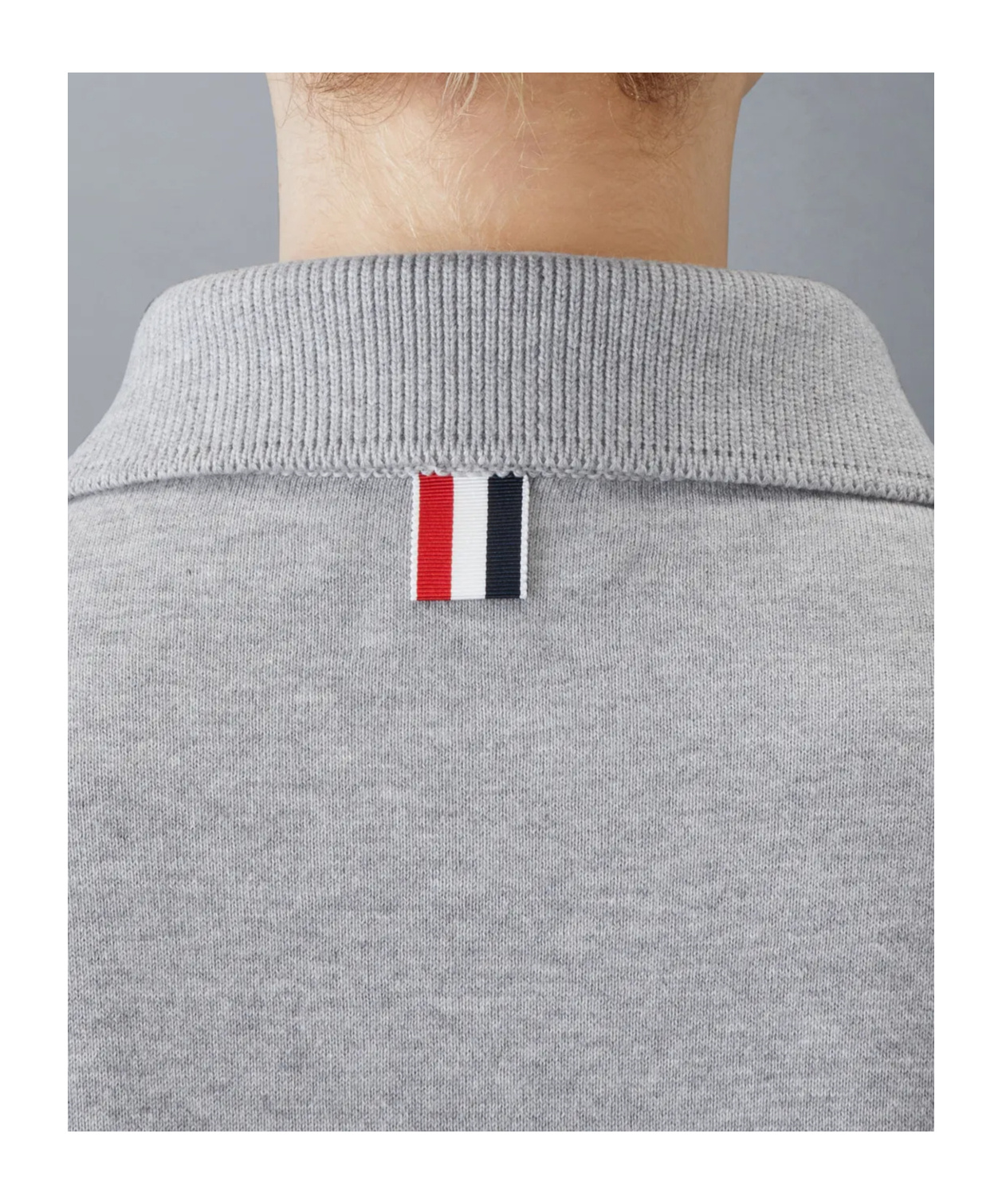 Thom Browne Rwb-stripe Cotton Jacket In Gray