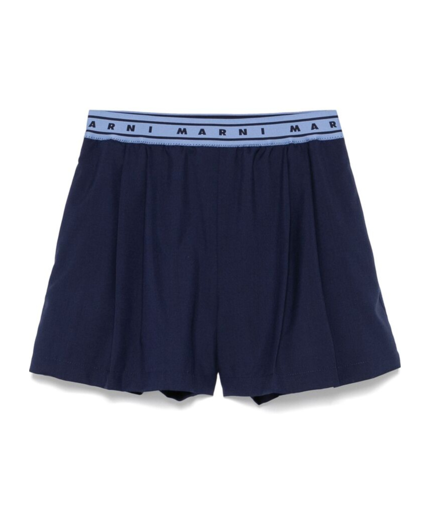 Marni Pleated Shorts In Black