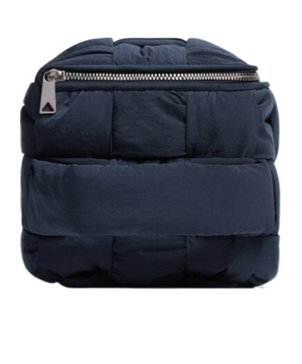 Bottega Veneta Cassette Woven Pattern Toilet Bag In Blue