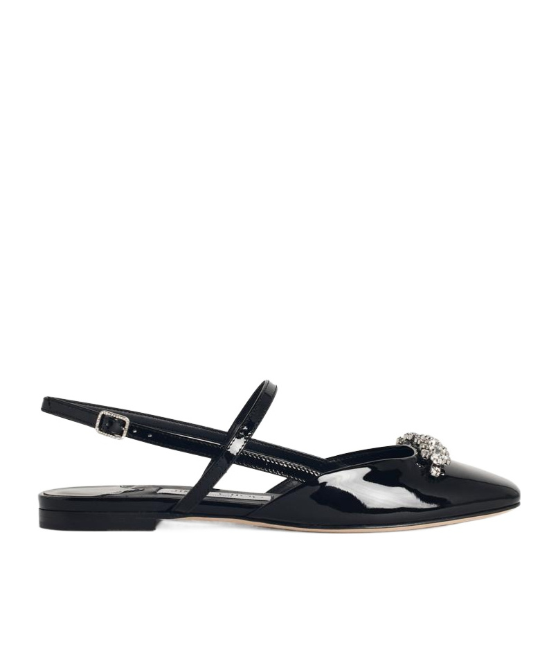 Jimmy Choo Crystal-embellished Slingback Pumps In Black