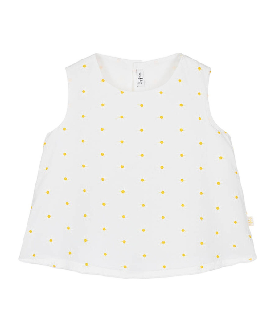 Il Gufo Floral Pattern Blouse In White