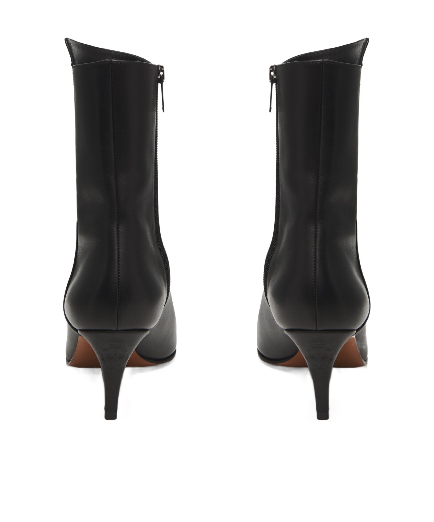 Alexander Mcqueen Birdee Leather Boots In Black