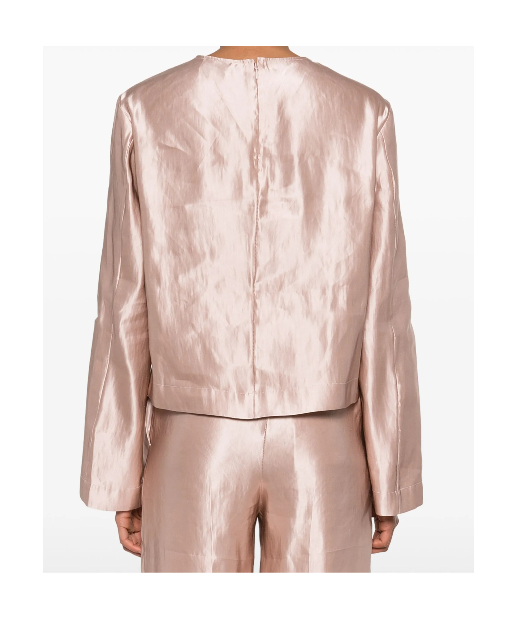 Shop Loulou Studio Long-sleeved Blouse In Pink