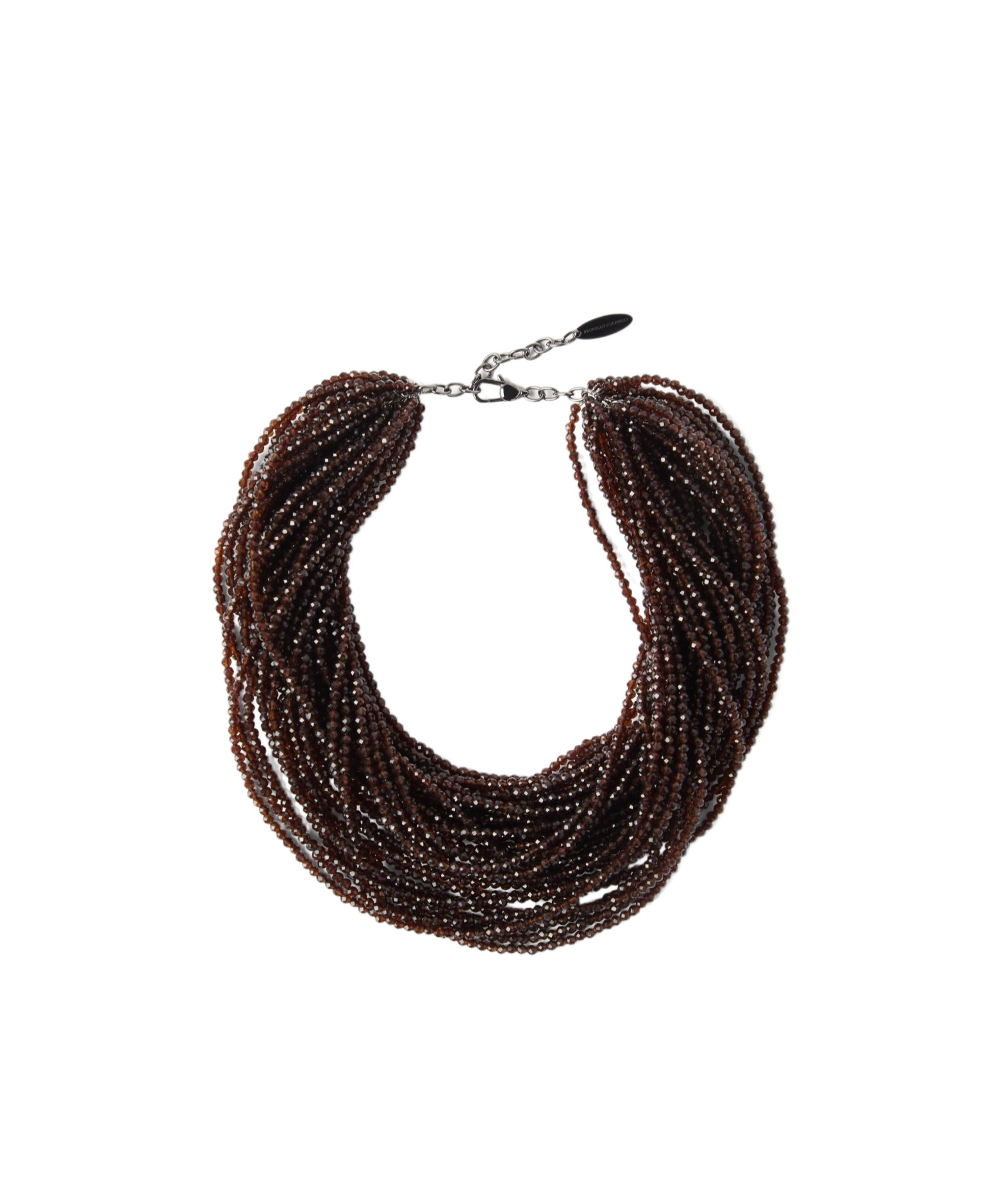 Brunello Cucinelli Multi-strand Beaded Necklace In Brown