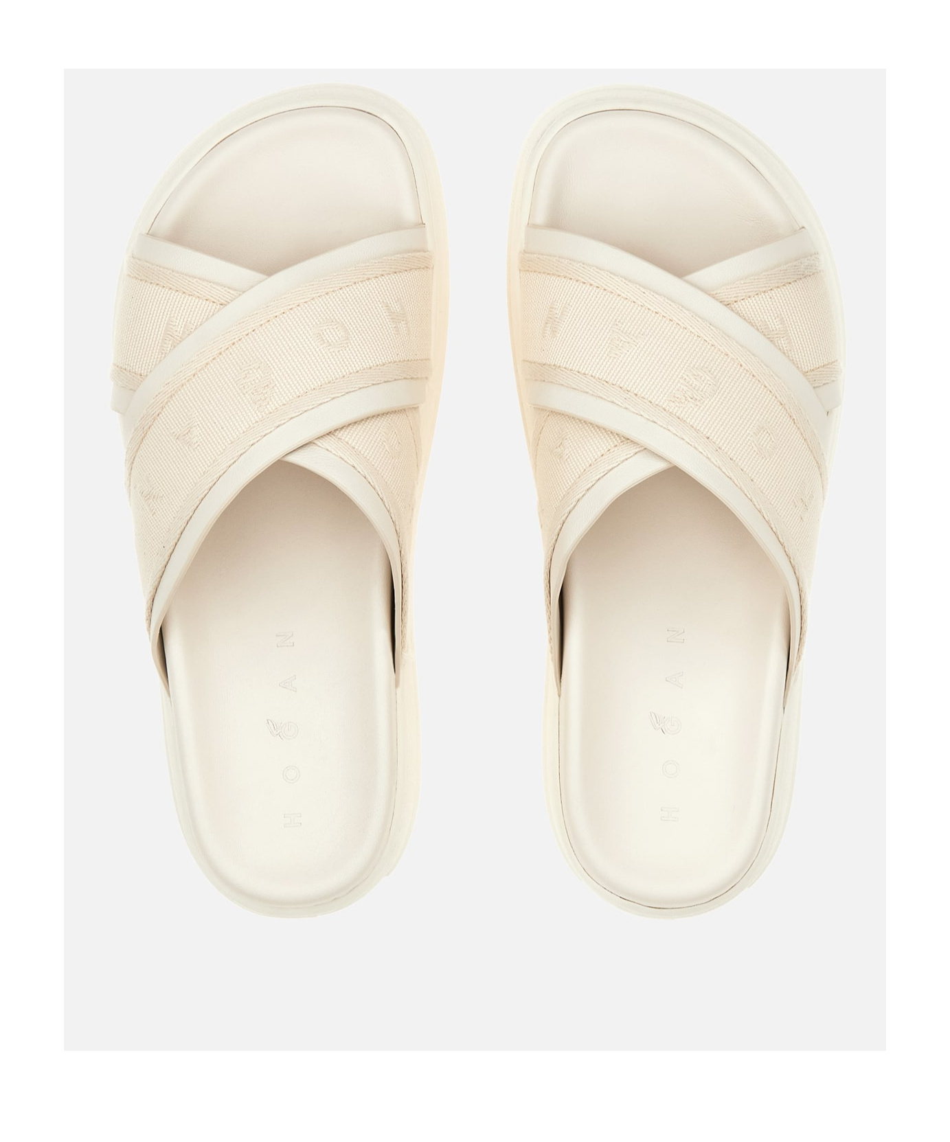 Hogan Plateausandalen Skyscraper Mit Leder In White
