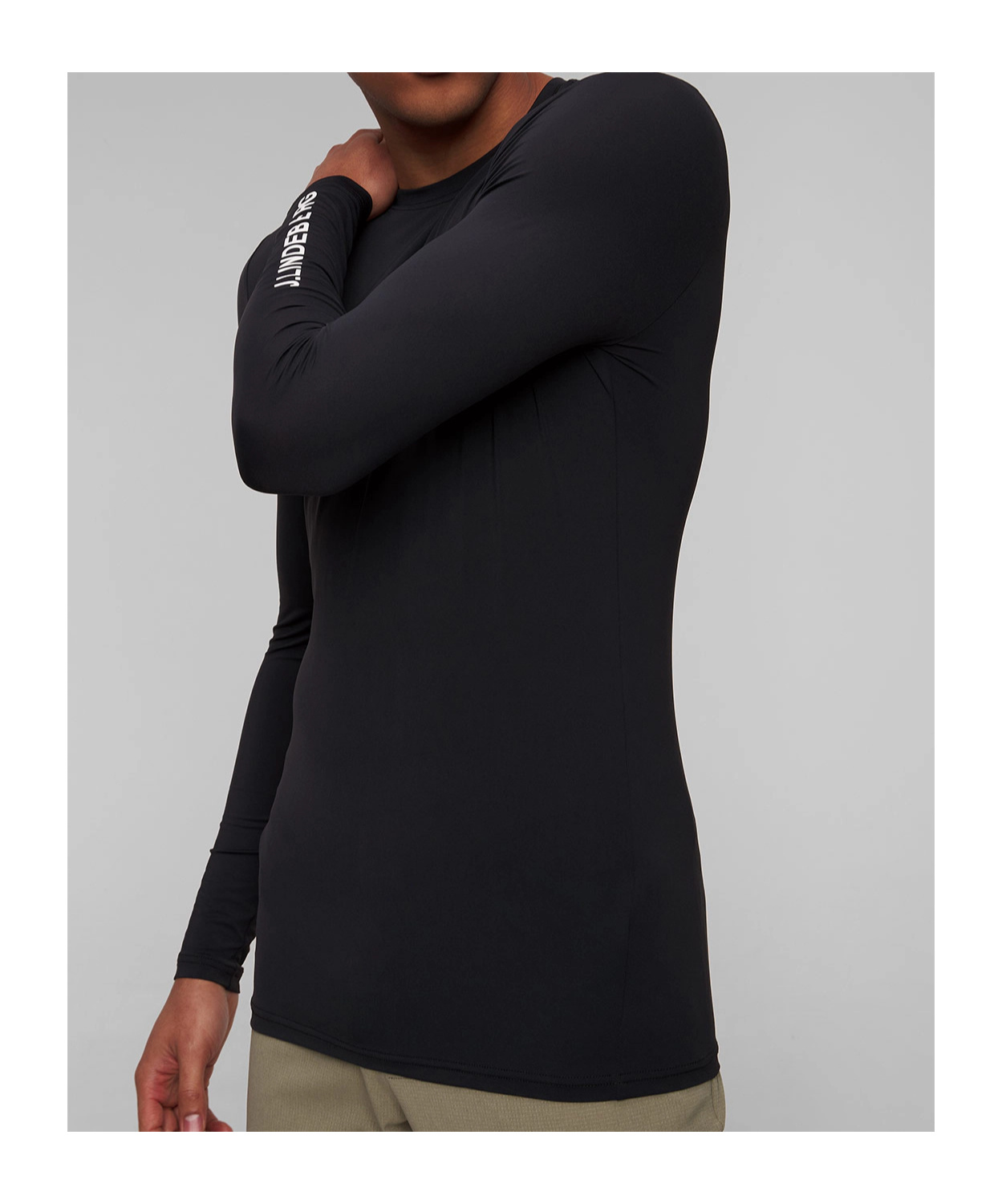J. Lindeberg Long Sleeve Logo T-shirt In Black