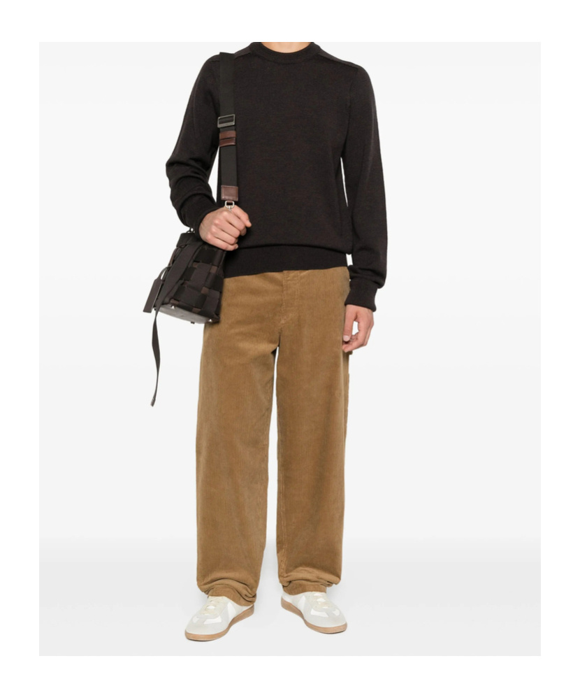 Studio Nicholson Round-neck Wool Sweater In Black