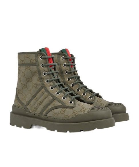 Gucci Men's Lug-sole Boot In Green