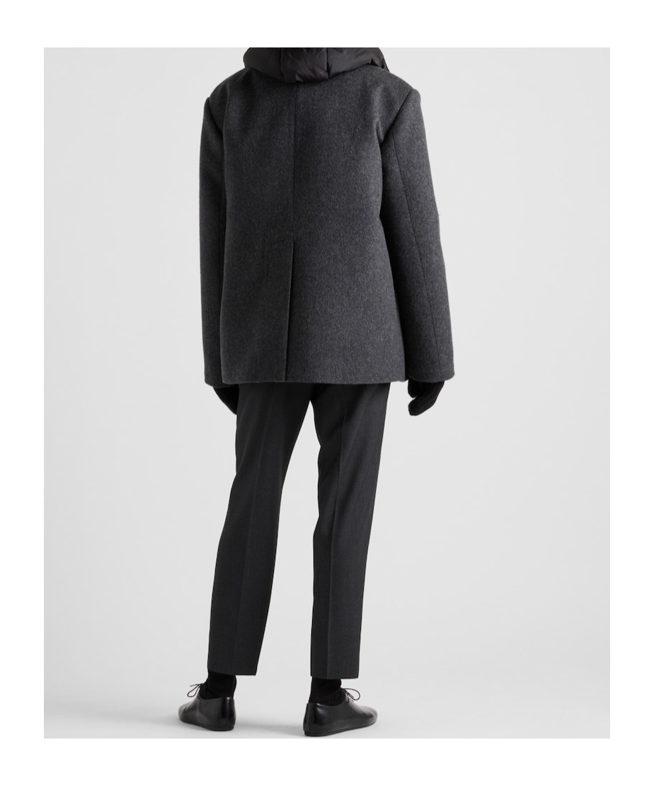 Prada Belt-loop Casual Pants In Dark Gray