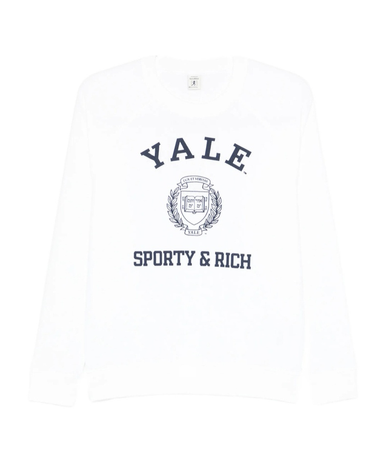 Sporty And Rich Long-sleeved Sweatshirt In White
