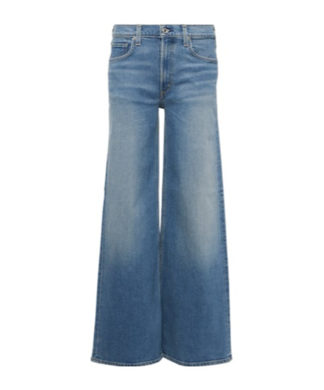Citizen Of Humanity Loli Mid-rise Wide-leg Jeans In Blue
